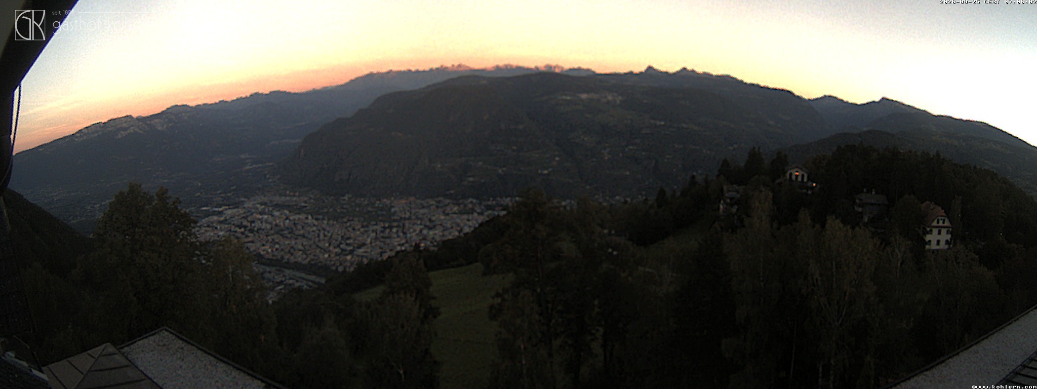 Archived image Webcam Bozen - Panoramic view Hotel Kohlern