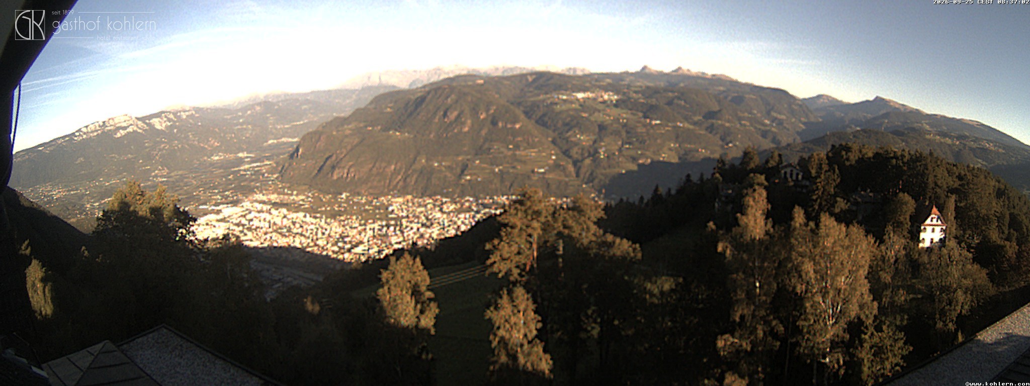 Archived image Webcam Bozen - Panoramic view Hotel Kohlern
