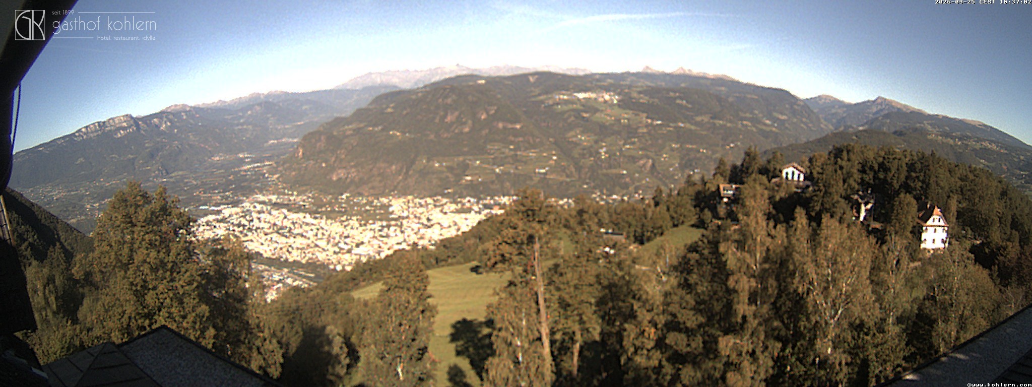 Archived image Webcam Bozen - Panoramic view Hotel Kohlern