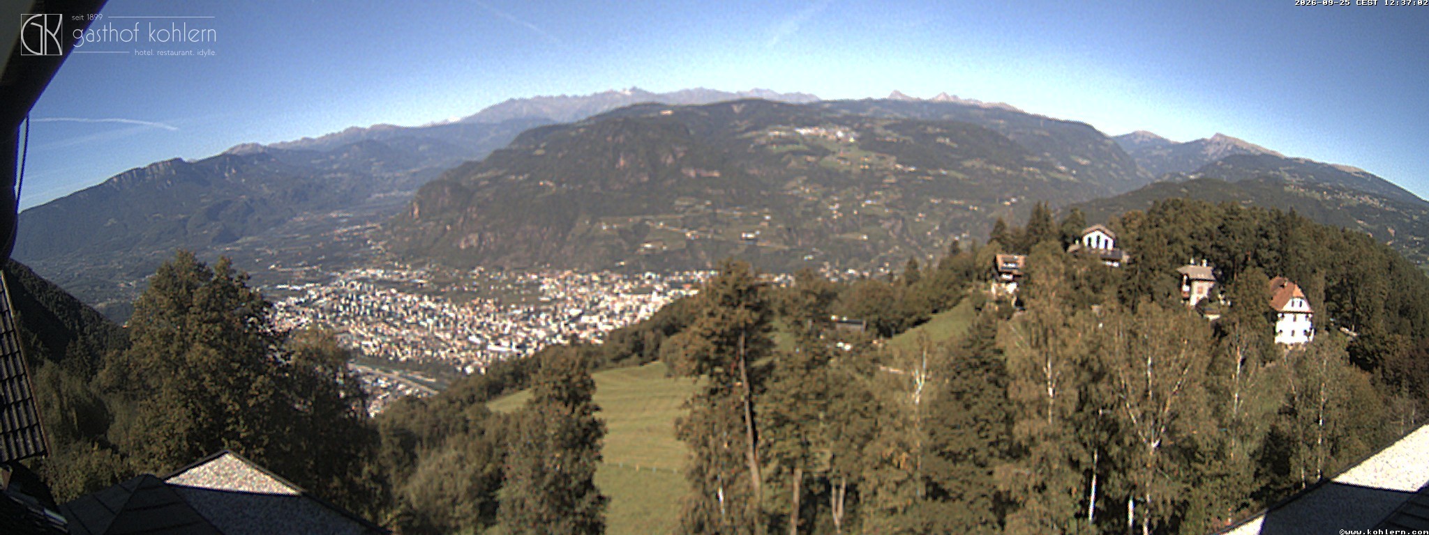 Archived image Webcam Bozen - Panoramic view Hotel Kohlern