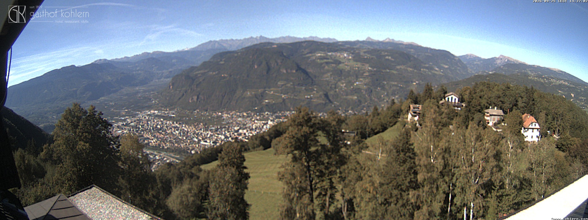 Archived image Webcam Bozen - Panoramic view Hotel Kohlern