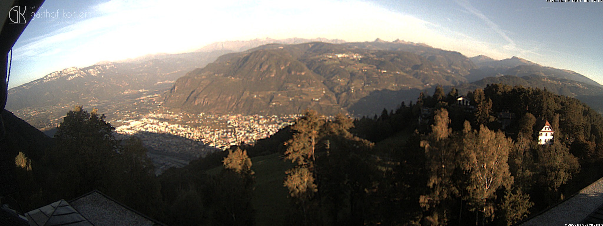 Archived image Webcam Bozen - Panoramic view Hotel Kohlern