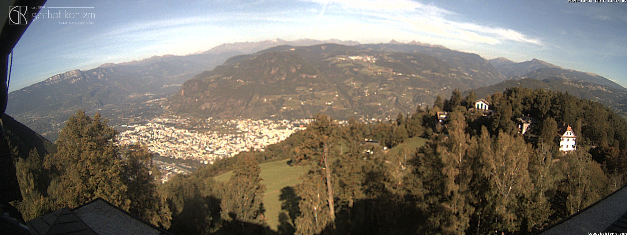 Archived image Webcam Bozen - Panoramic view Hotel Kohlern