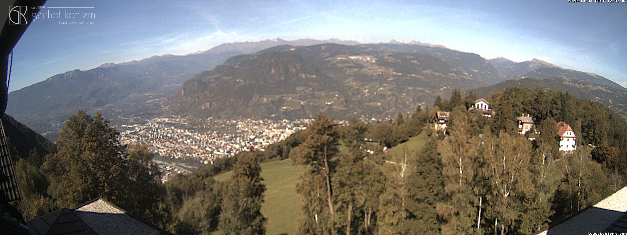 Archived image Webcam Bozen - Panoramic view Hotel Kohlern