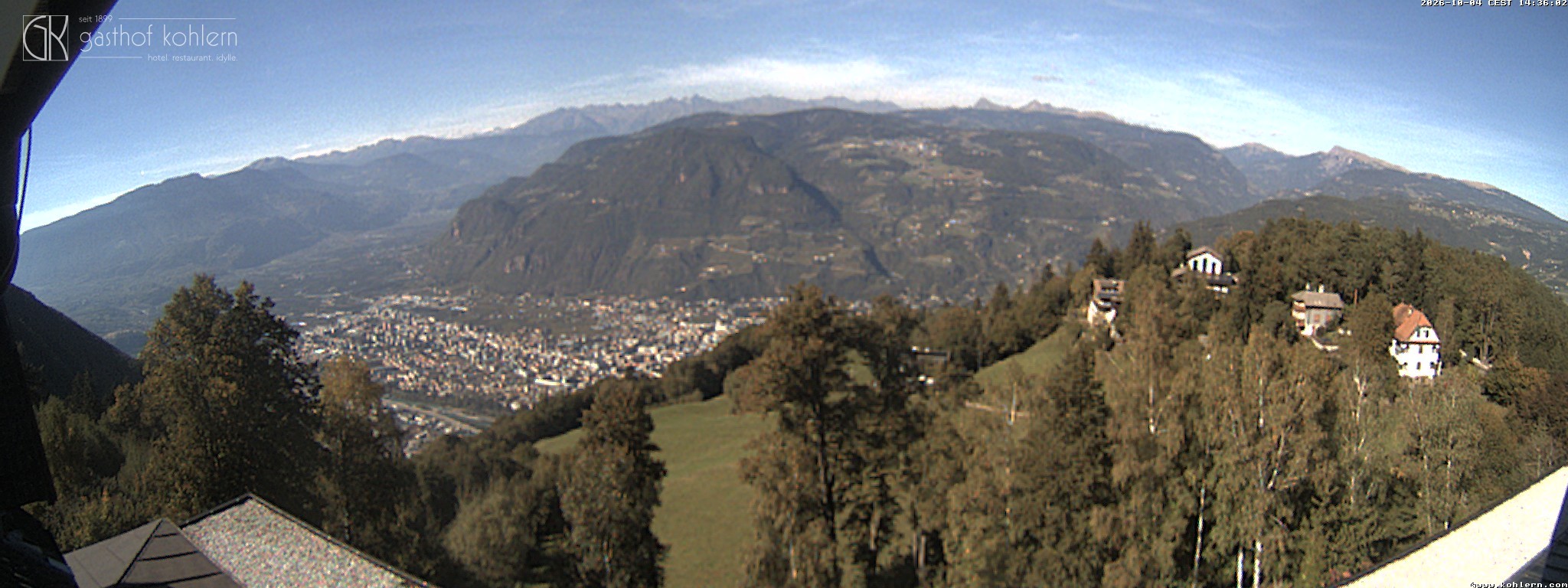 Archived image Webcam Bozen - Panoramic view Hotel Kohlern