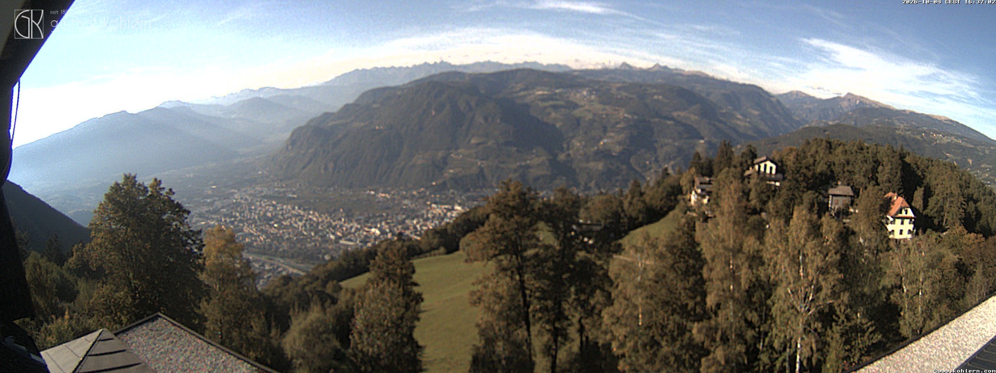 Archived image Webcam Bozen - Panoramic view Hotel Kohlern