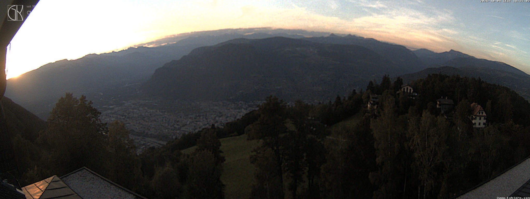 Archived image Webcam Bozen - Panoramic view Hotel Kohlern