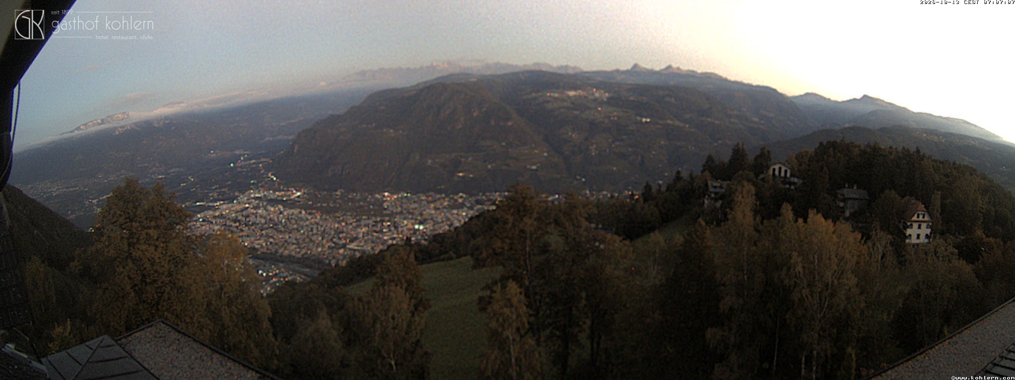 Archived image Webcam Bozen - Panoramic view Hotel Kohlern