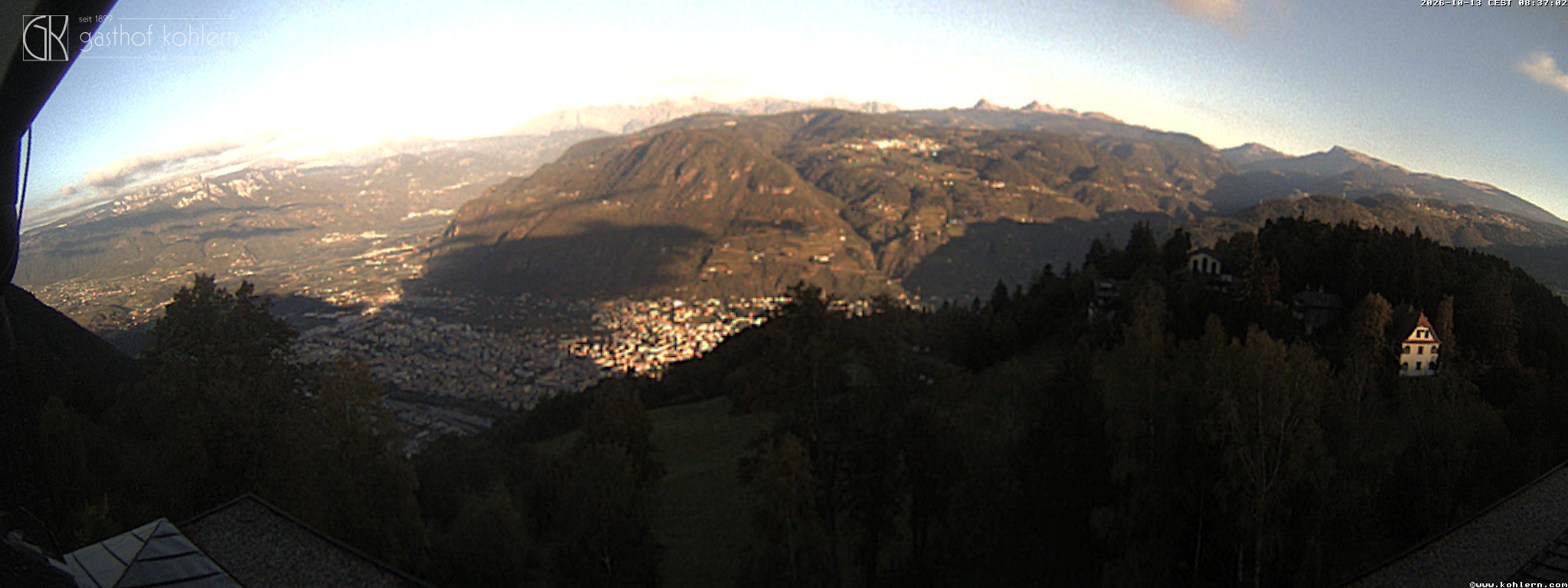 Archived image Webcam Bozen - Panoramic view Hotel Kohlern