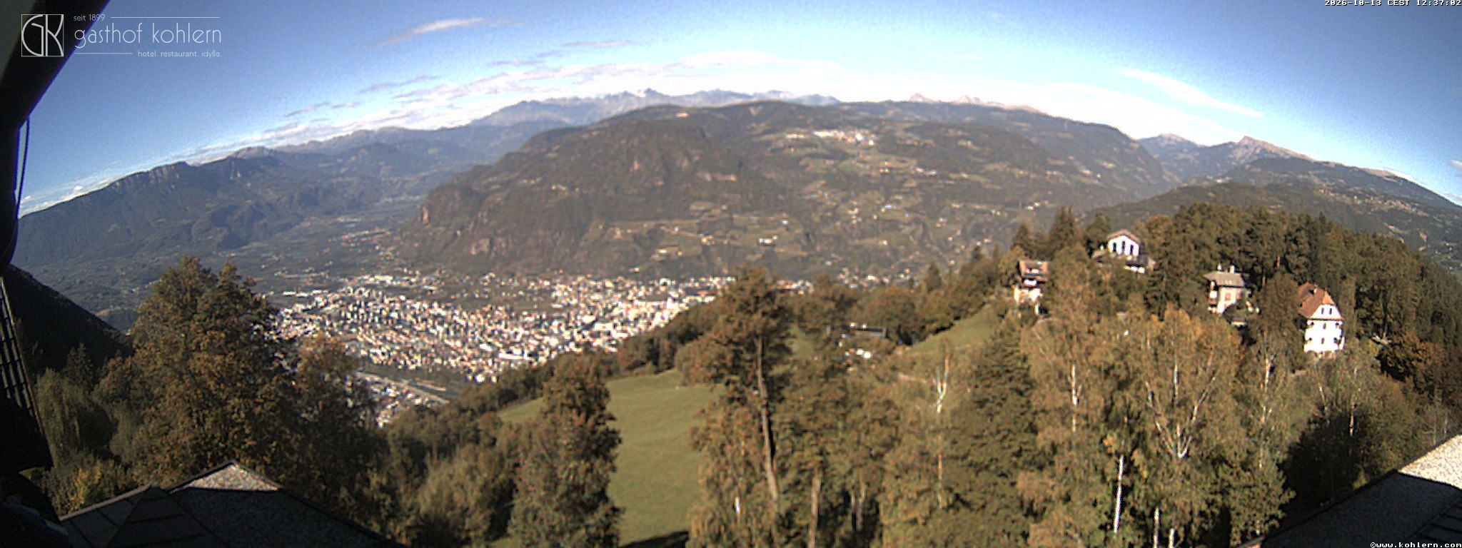 Archived image Webcam Bozen - Panoramic view Hotel Kohlern