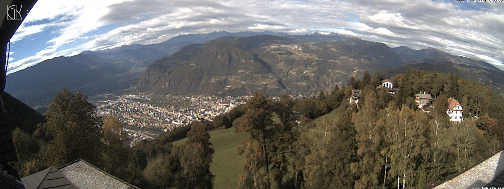 Archived image Webcam Bozen - Panoramic view Hotel Kohlern