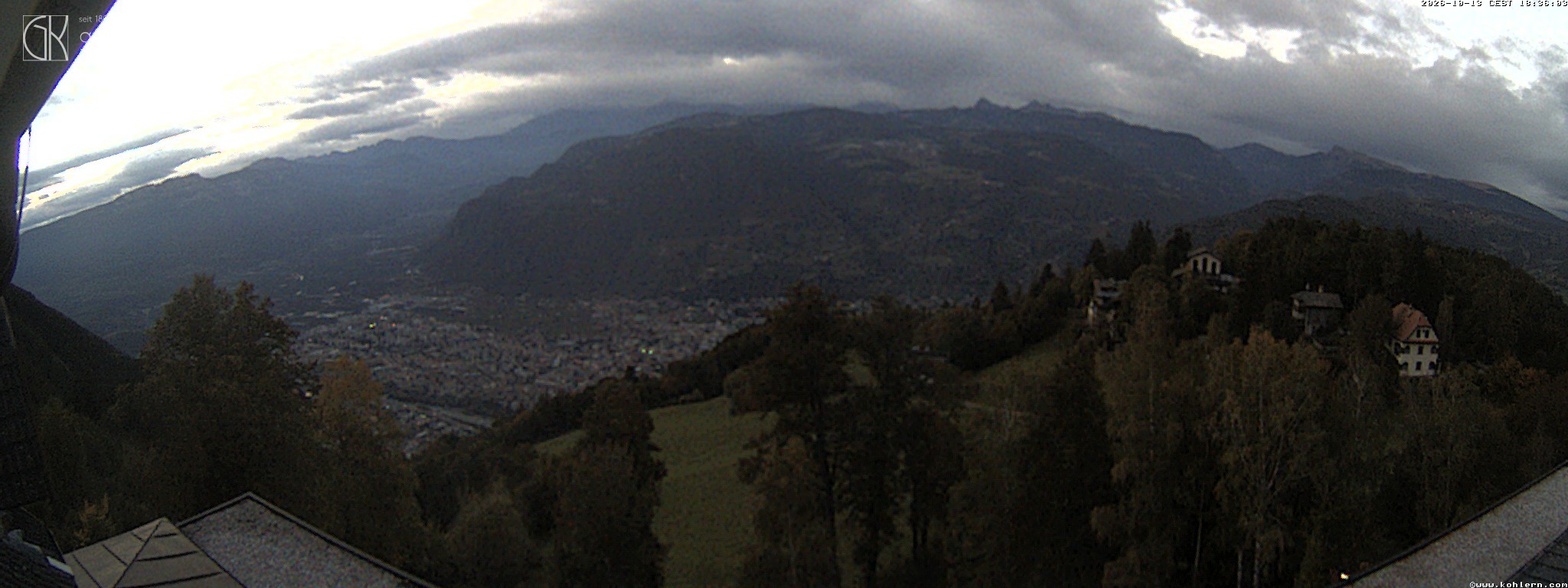 Archived image Webcam Bozen - Panoramic view Hotel Kohlern