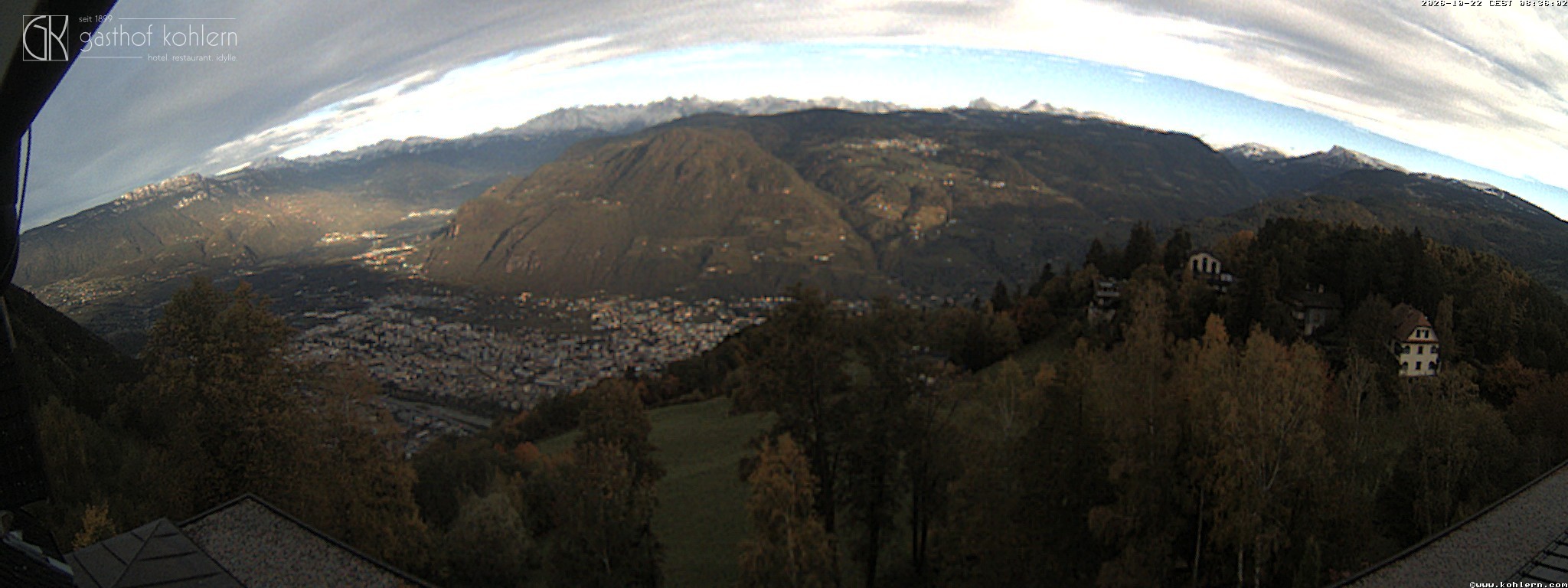 Archived image Webcam Bozen - Panoramic view Hotel Kohlern