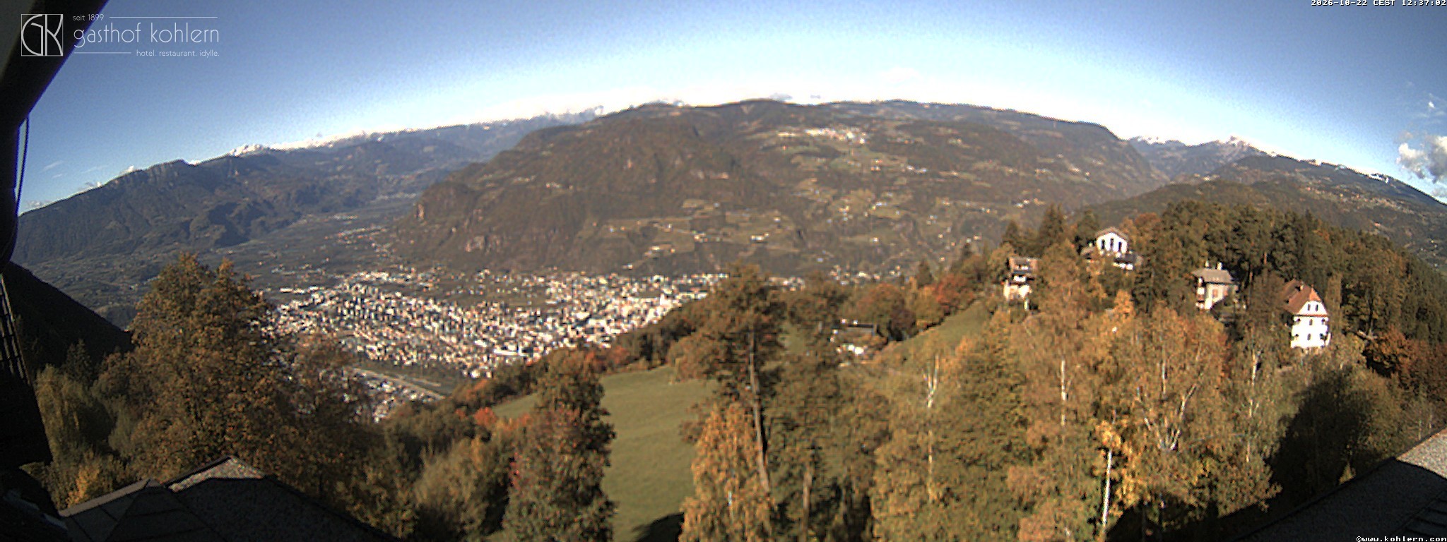 Archived image Webcam Bozen - Panoramic view Hotel Kohlern