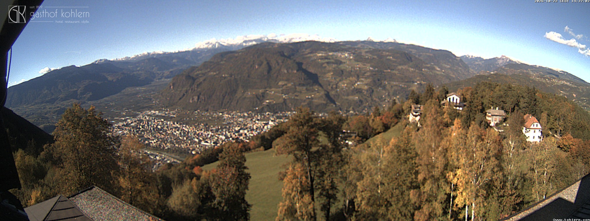 Archived image Webcam Bozen - Panoramic view Hotel Kohlern