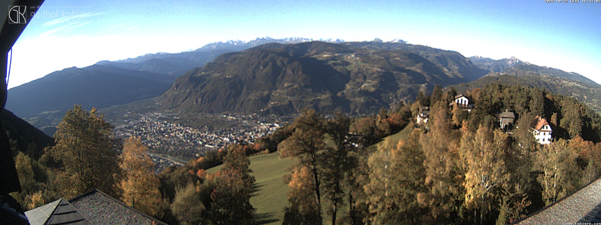 Archived image Webcam Bozen - Panoramic view Hotel Kohlern