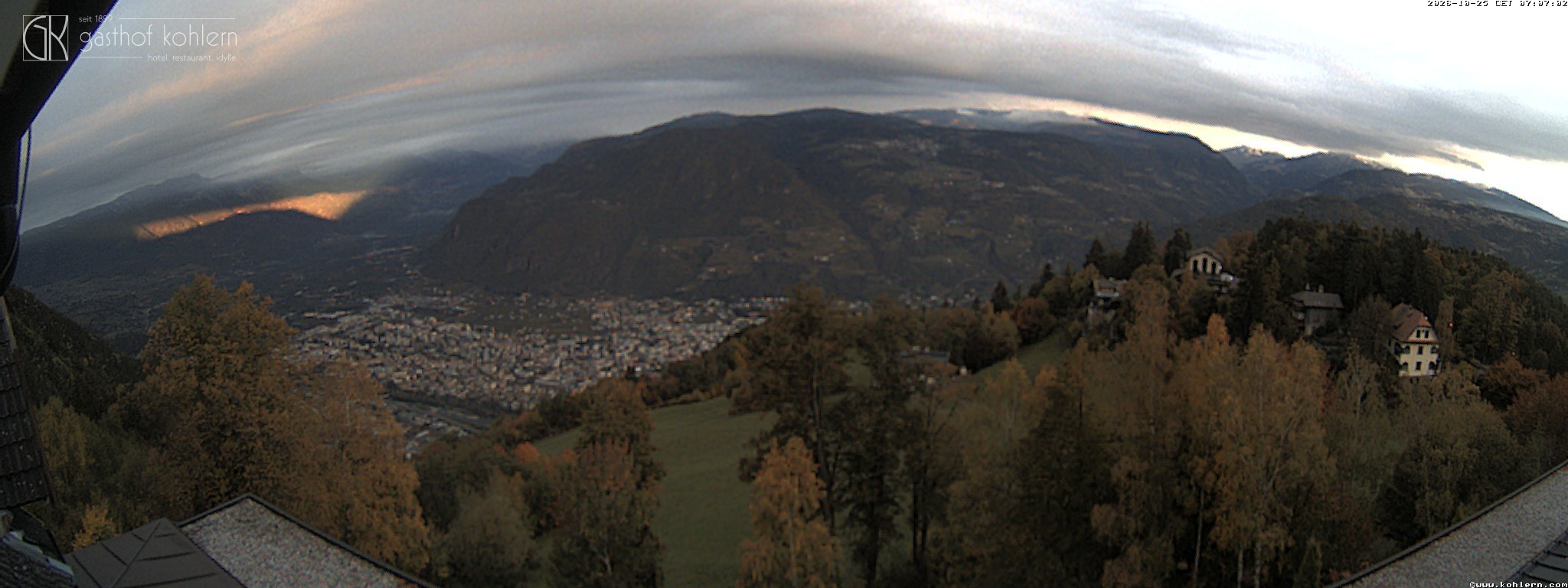 Archived image Webcam Bozen - Panoramic view Hotel Kohlern