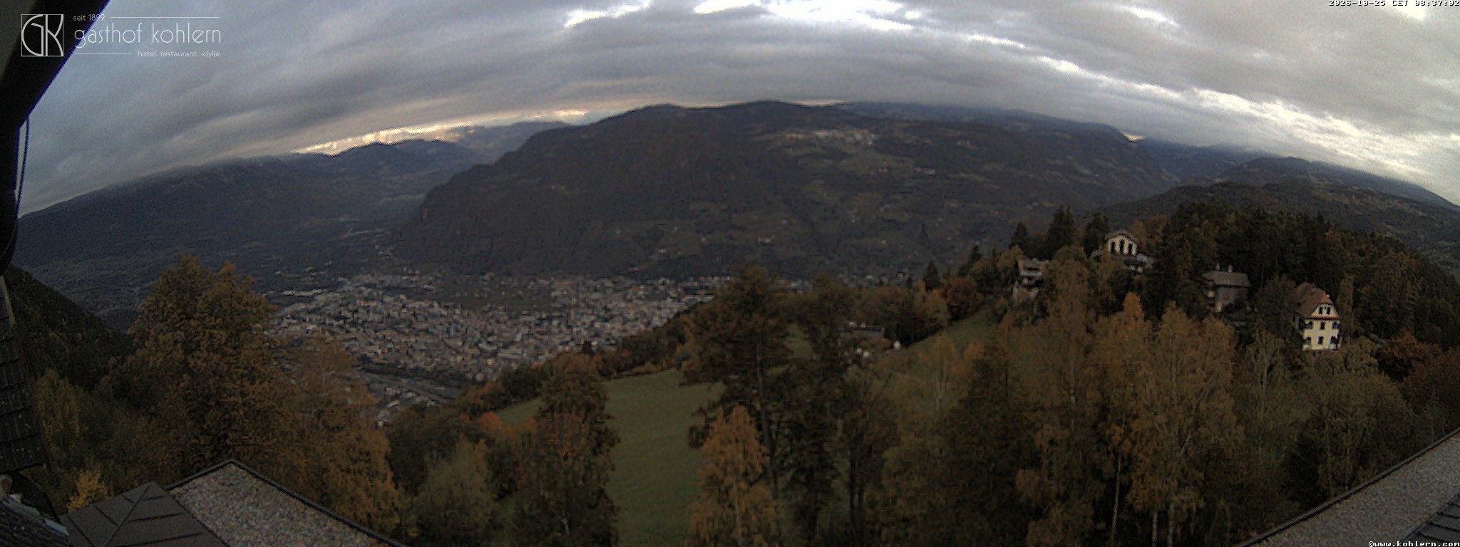Archived image Webcam Bozen - Panoramic view Hotel Kohlern