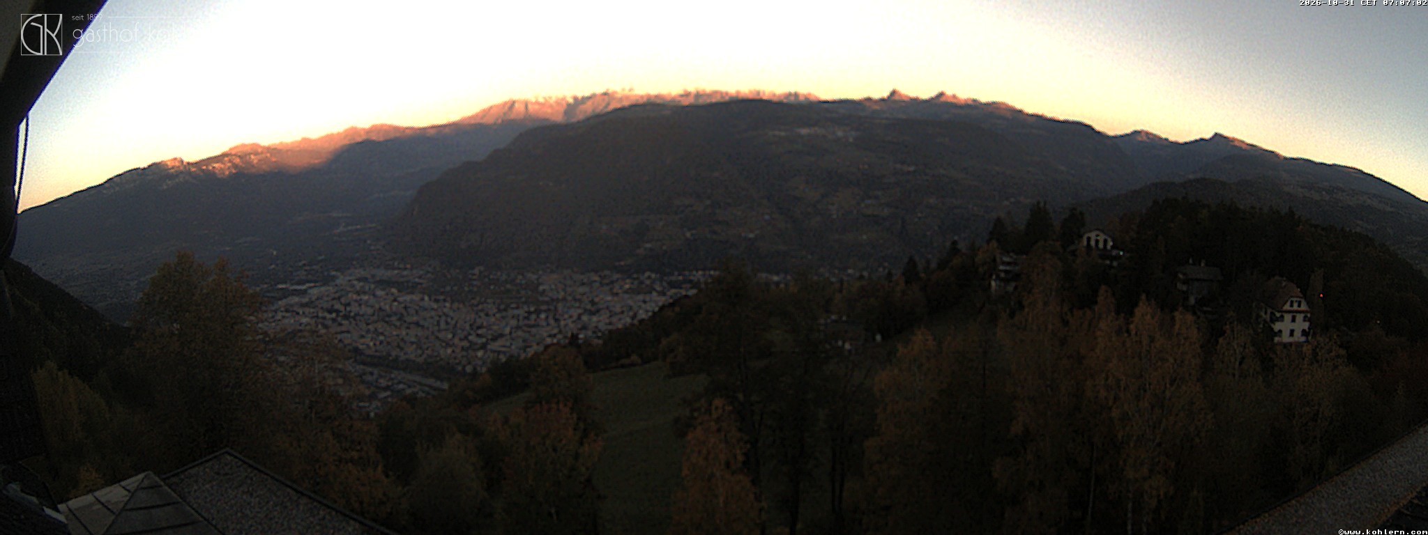 Archived image Webcam Bozen - Panoramic view Hotel Kohlern