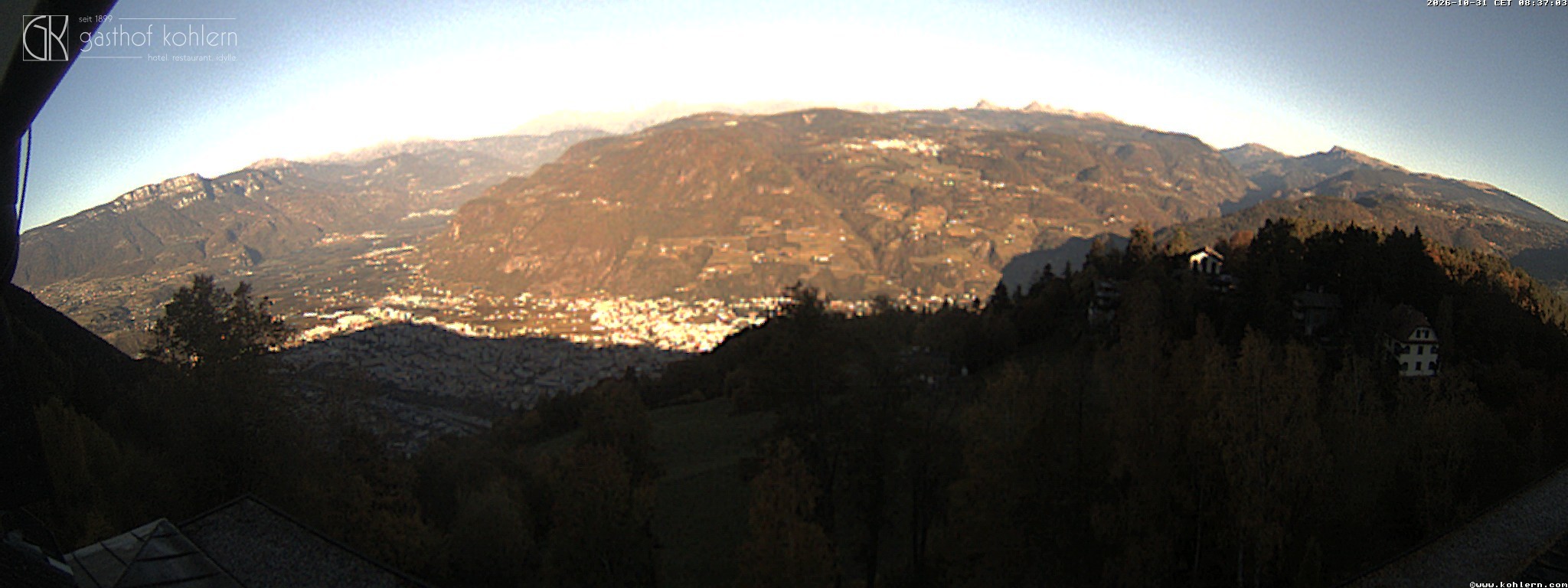 Archived image Webcam Bozen - Panoramic view Hotel Kohlern