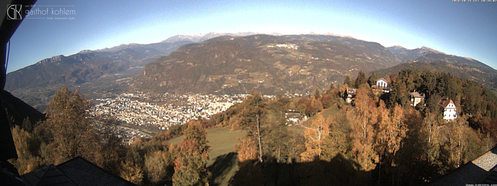 Archived image Webcam Bozen - Panoramic view Hotel Kohlern