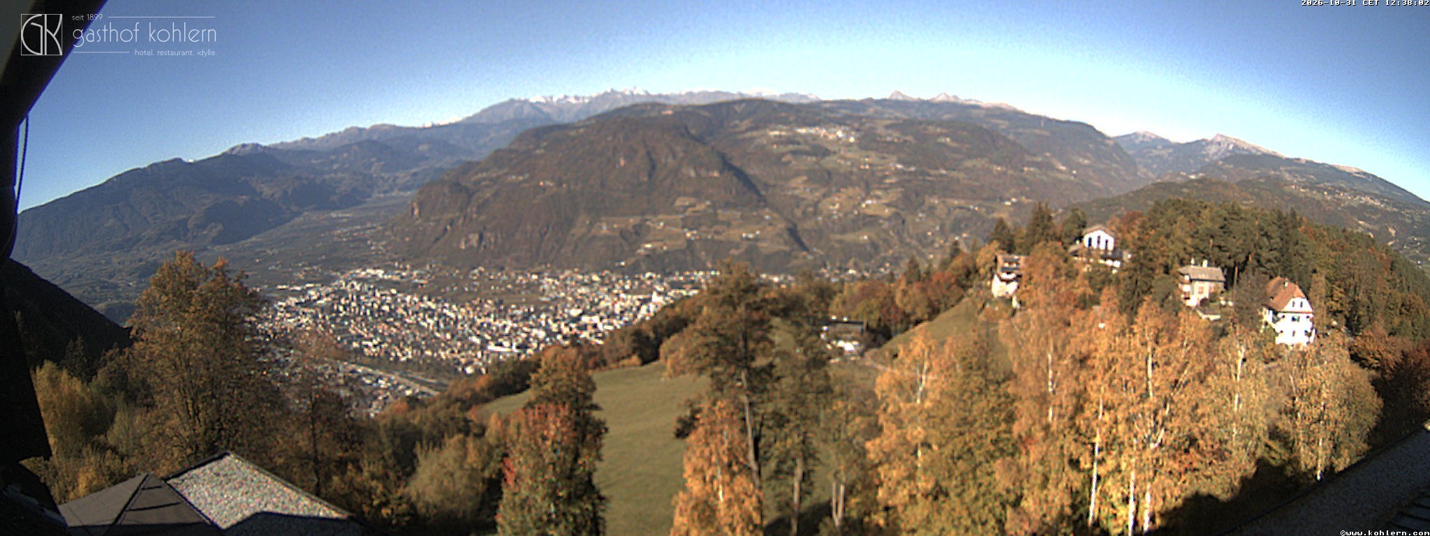 Archived image Webcam Bozen - Panoramic view Hotel Kohlern
