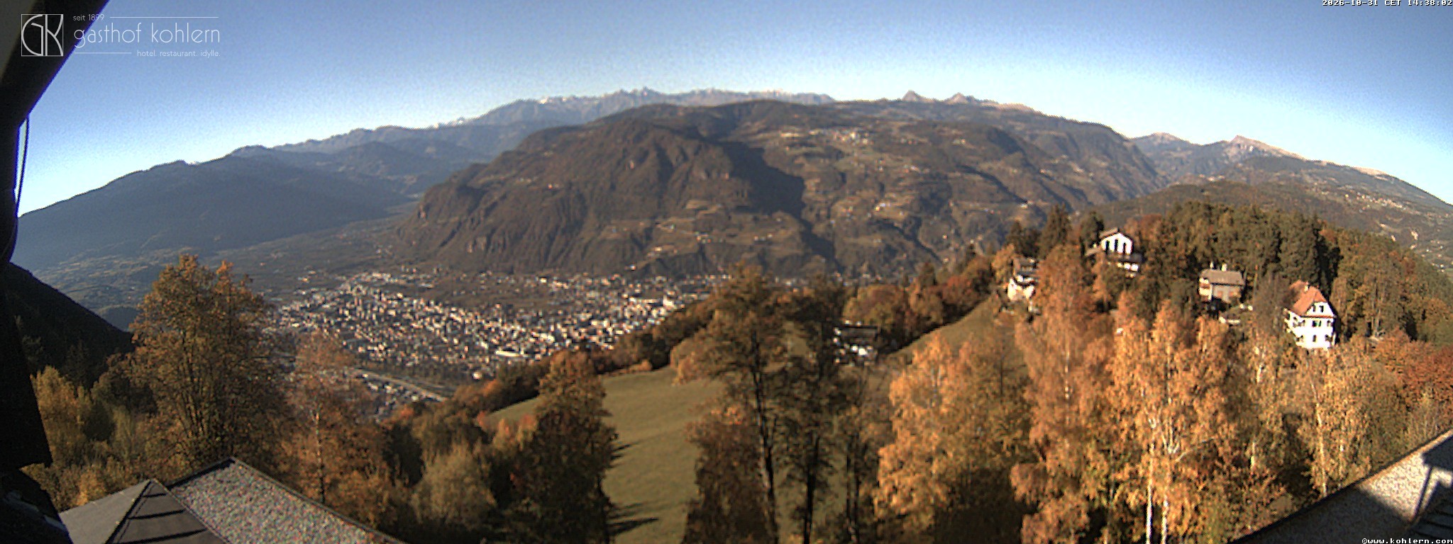 Archived image Webcam Bozen - Panoramic view Hotel Kohlern