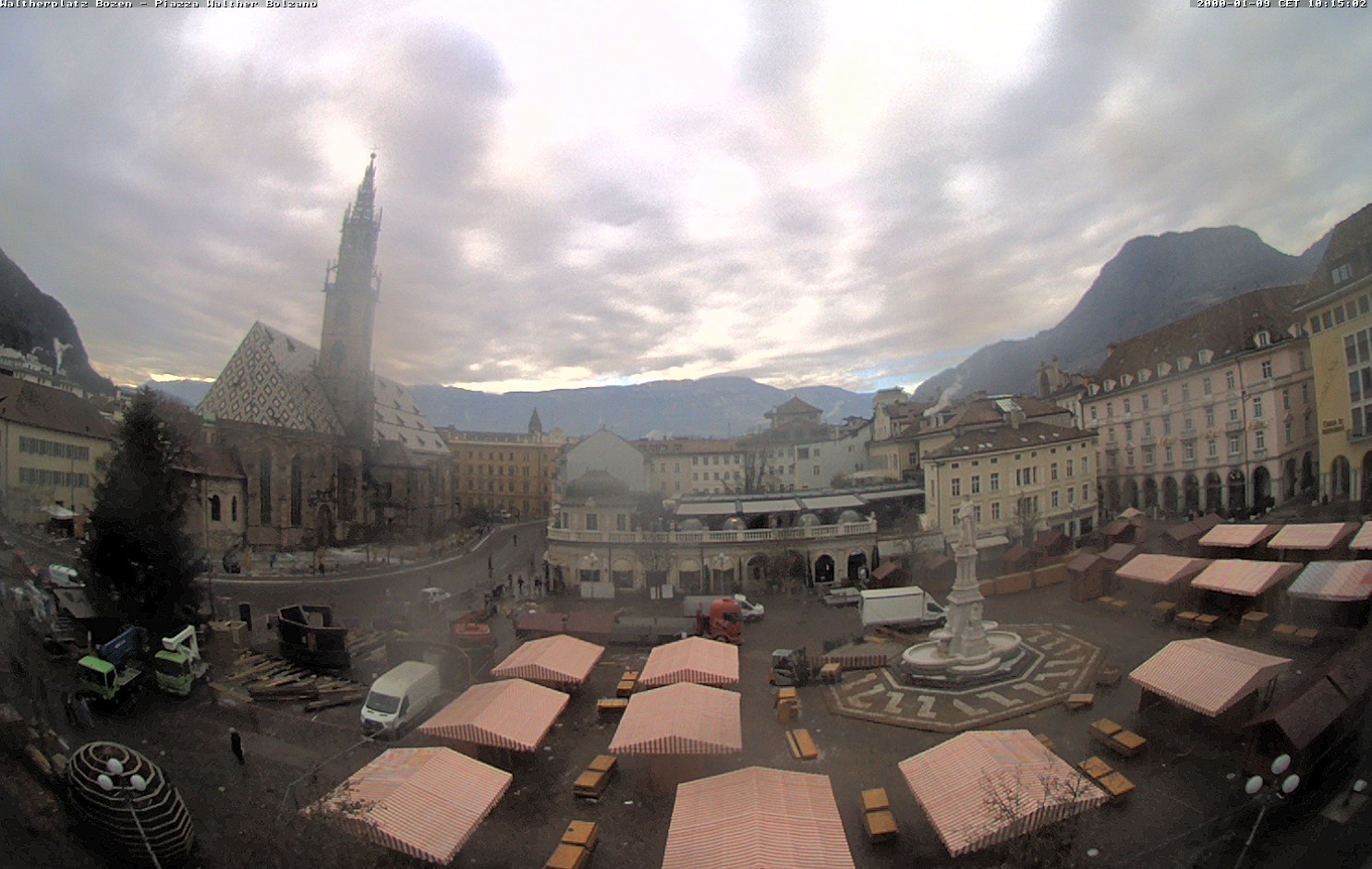 Archiv Foto Webcam Waltherplatz Bozen