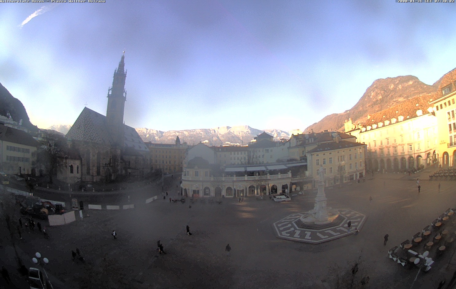 Archiv Foto Webcam Waltherplatz Bozen