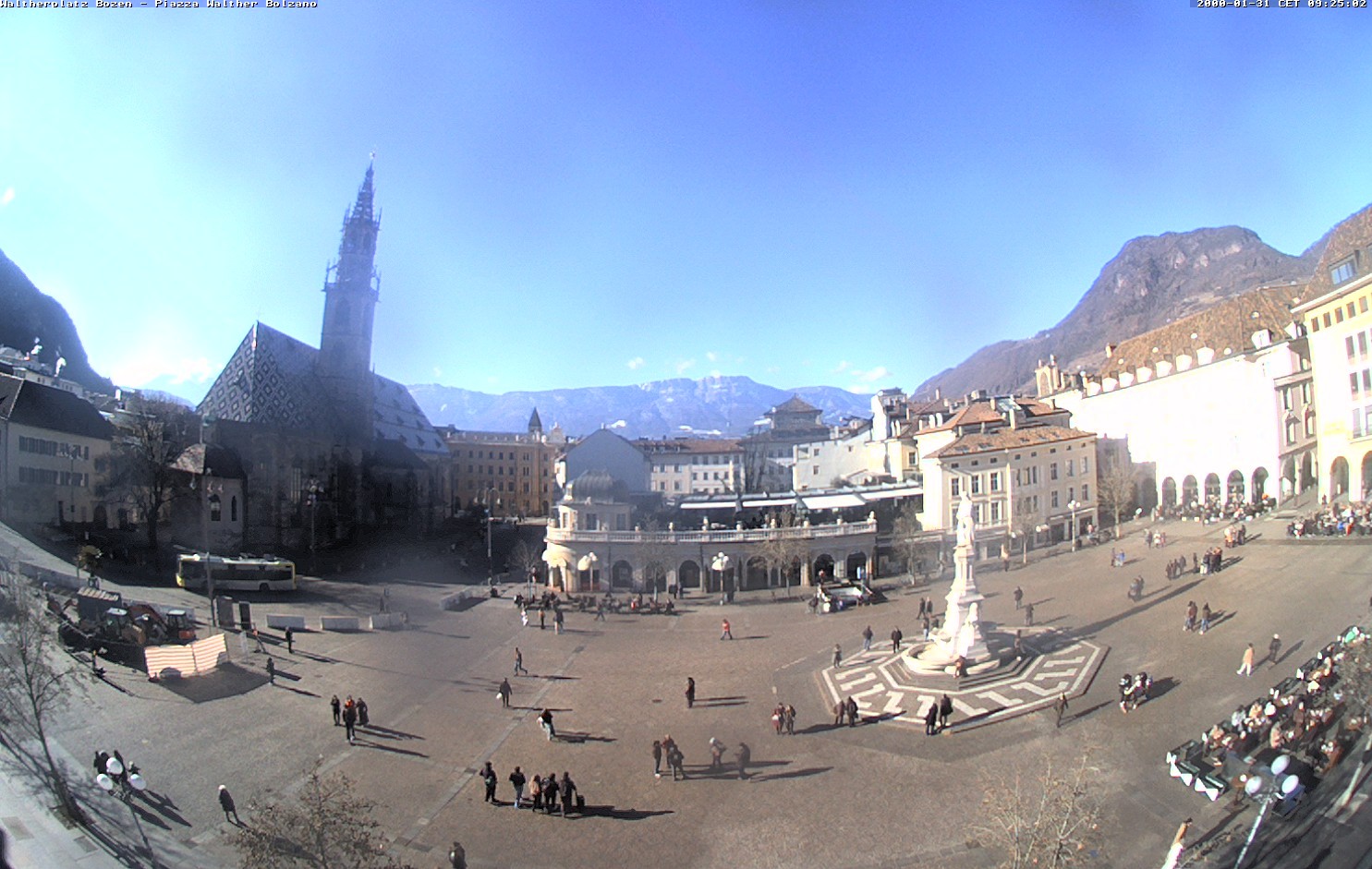 Archiv Foto Webcam Waltherplatz Bozen