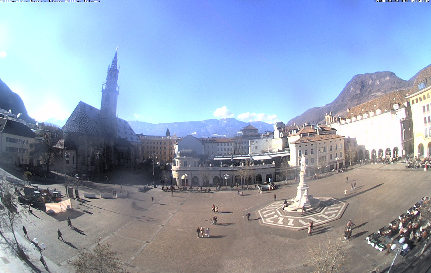 Archiv Foto Webcam Waltherplatz Bozen