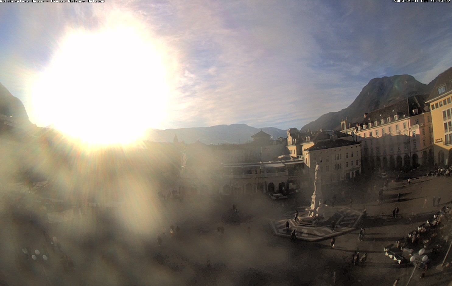 Archiv Foto Webcam Waltherplatz Bozen