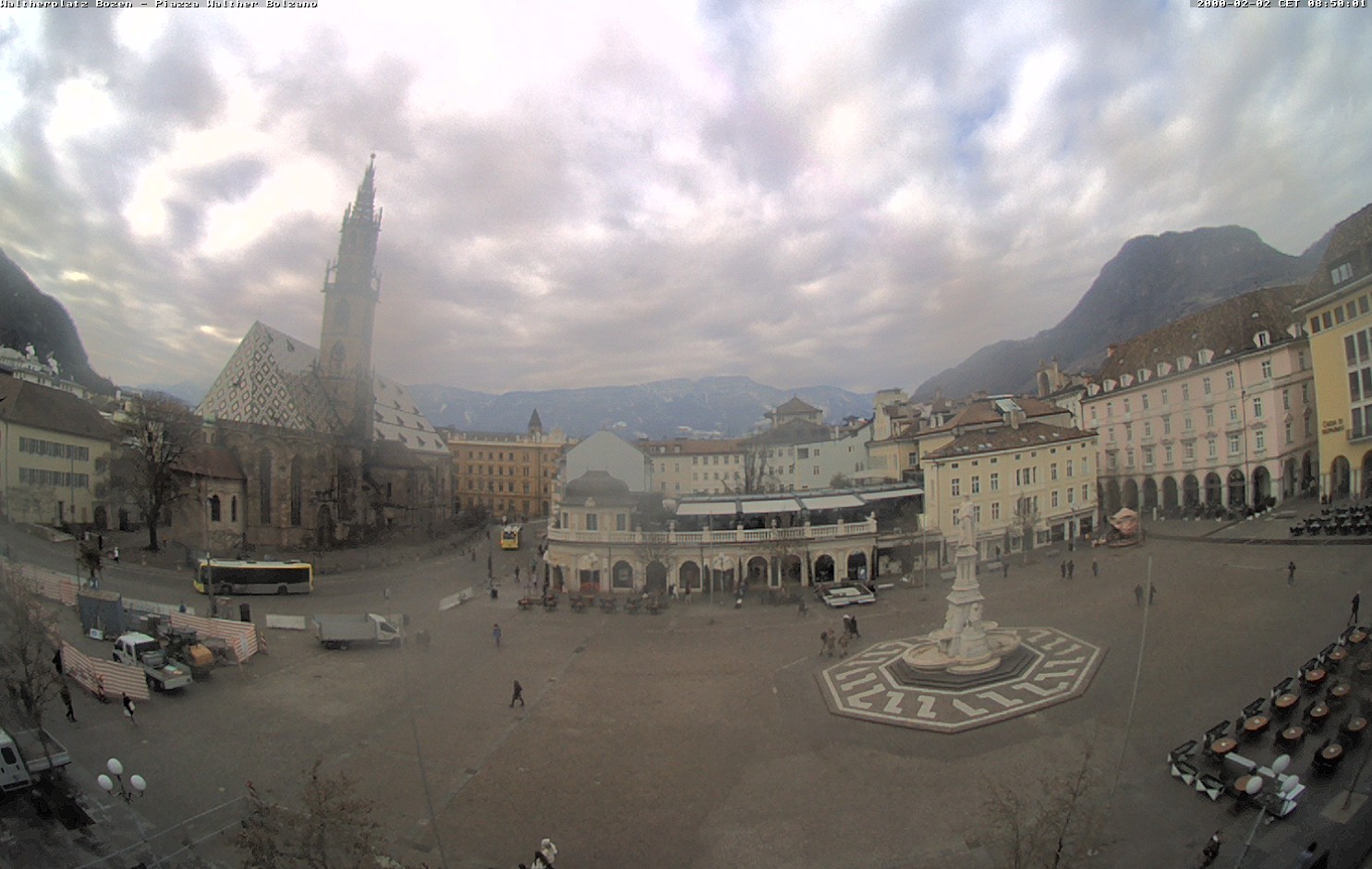 Archiv Foto Webcam Waltherplatz Bozen