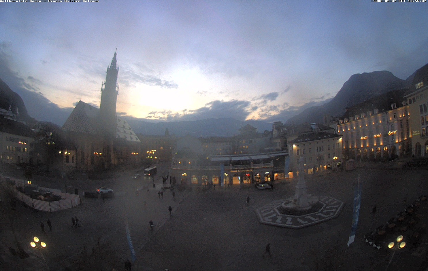 Archiv Foto Webcam Waltherplatz Bozen
