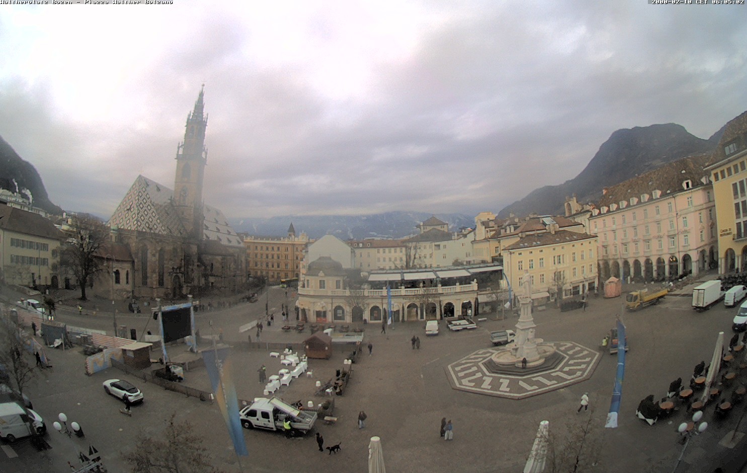 Archiv Foto Webcam Waltherplatz Bozen