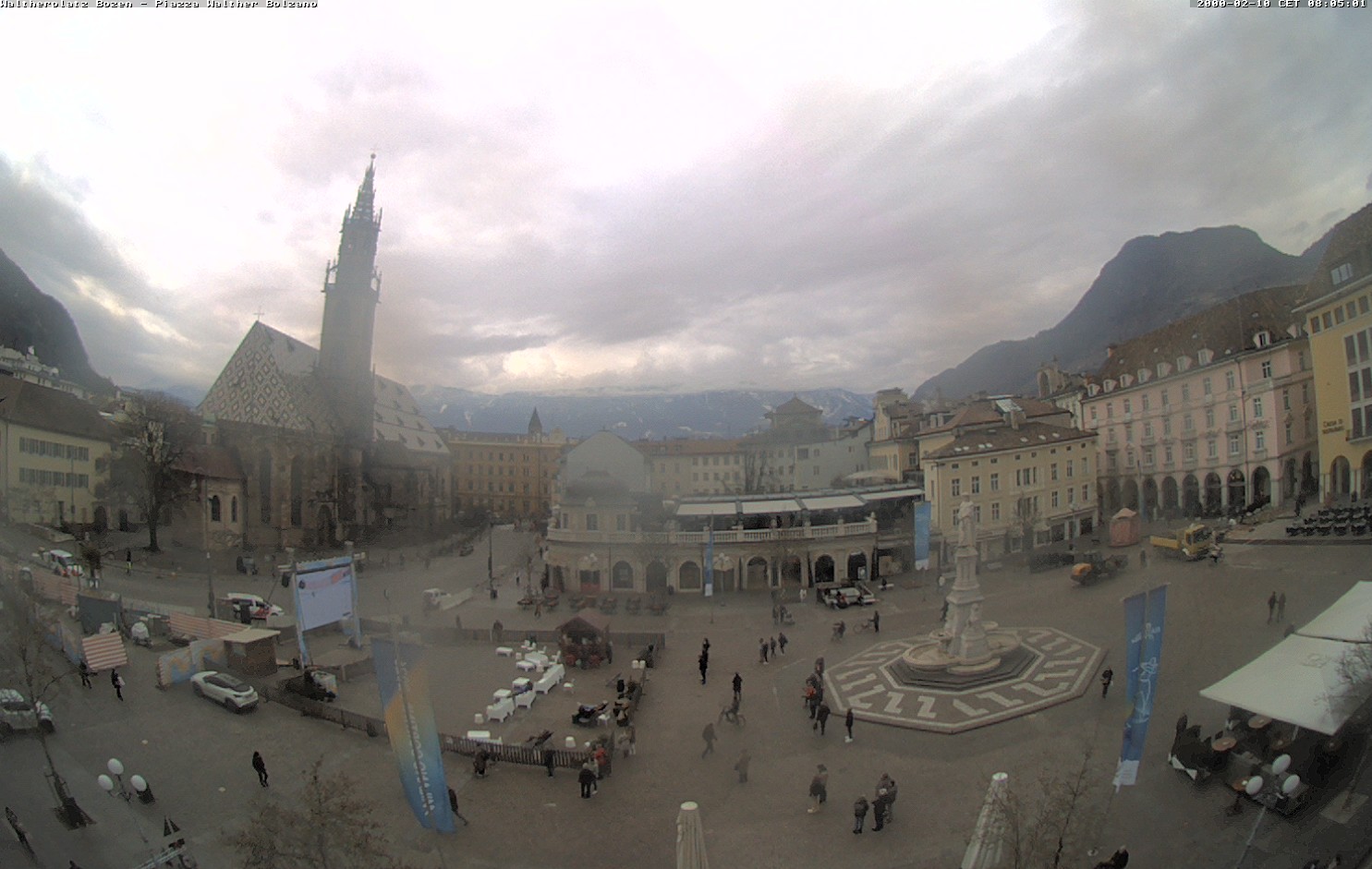 Archiv Foto Webcam Waltherplatz Bozen