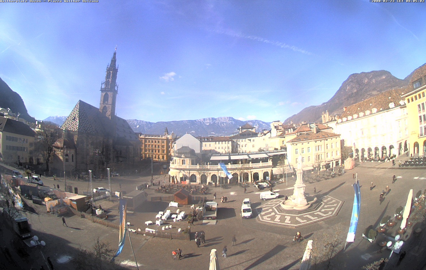Archiv Foto Webcam Waltherplatz Bozen