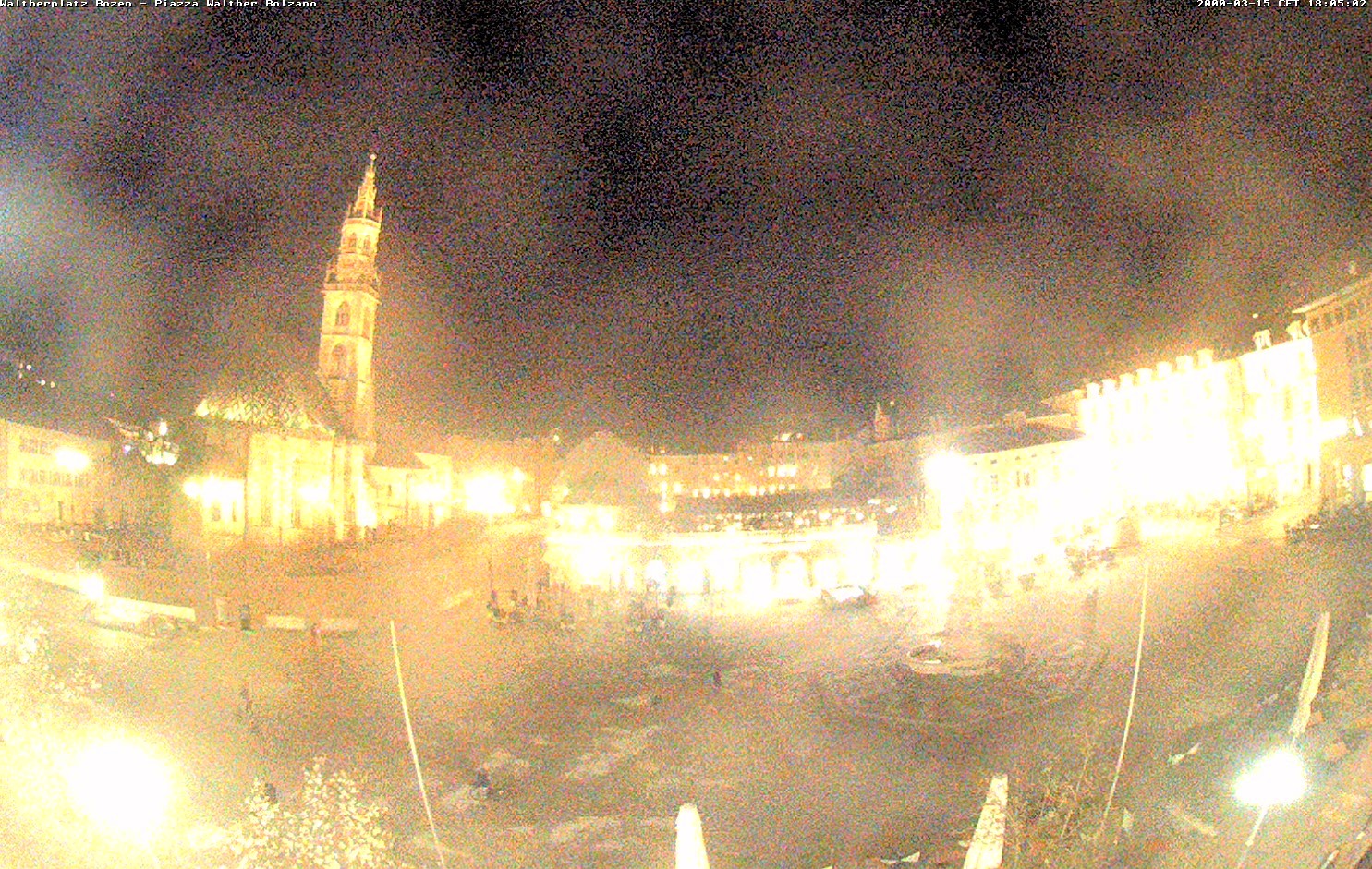 Archiv Foto Webcam Waltherplatz Bozen