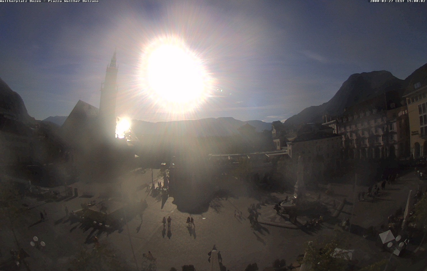Archiv Foto Webcam Waltherplatz Bozen