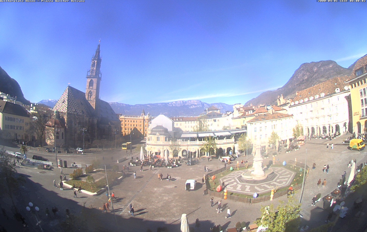 Archiv Foto Webcam Waltherplatz Bozen