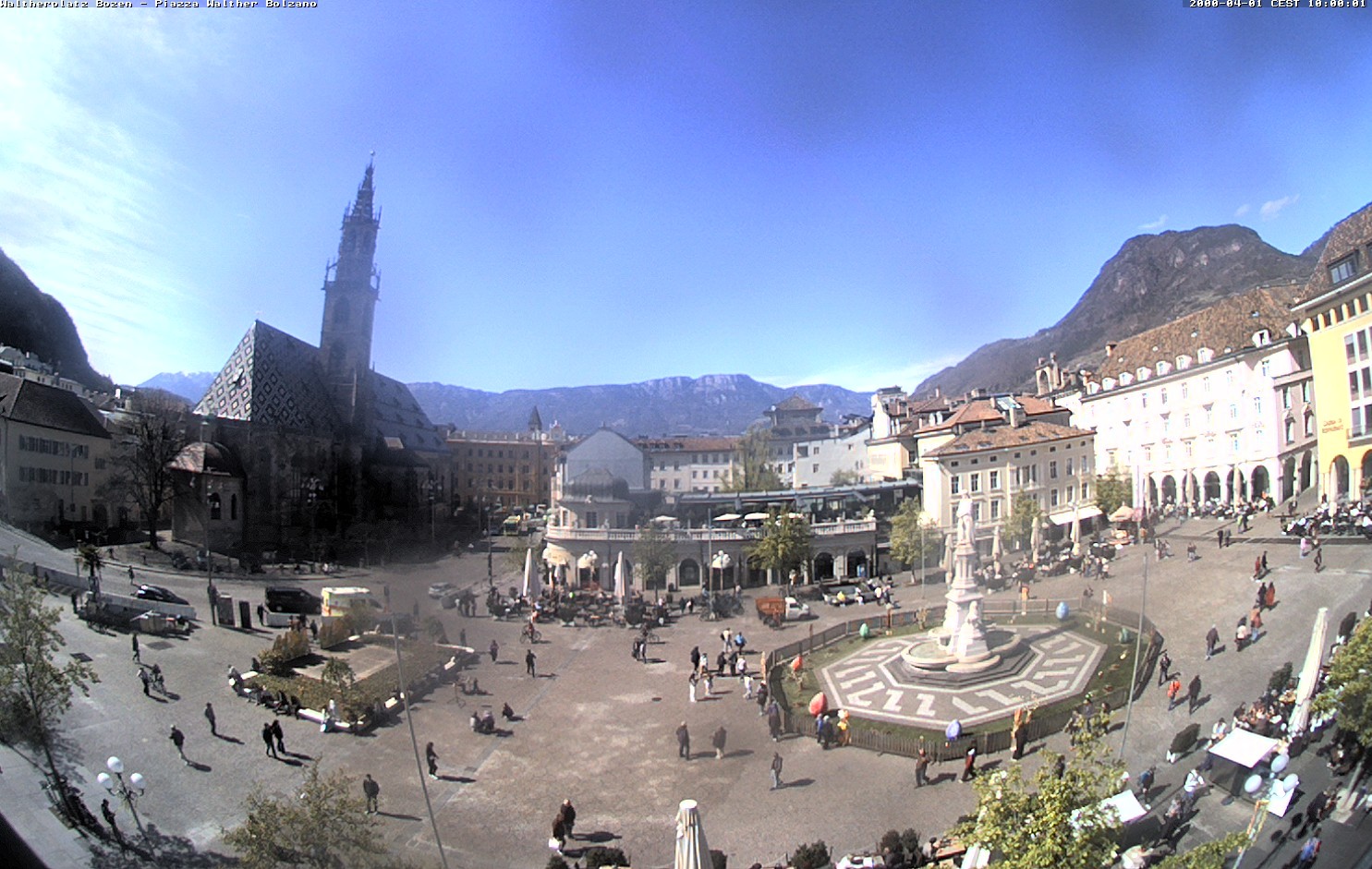 Archiv Foto Webcam Waltherplatz Bozen