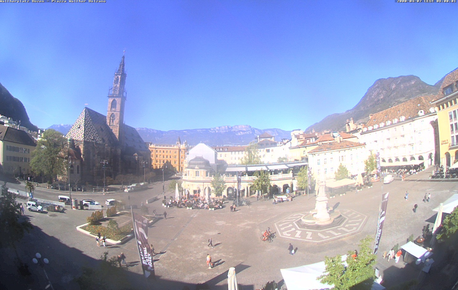Archiv Foto Webcam Waltherplatz Bozen