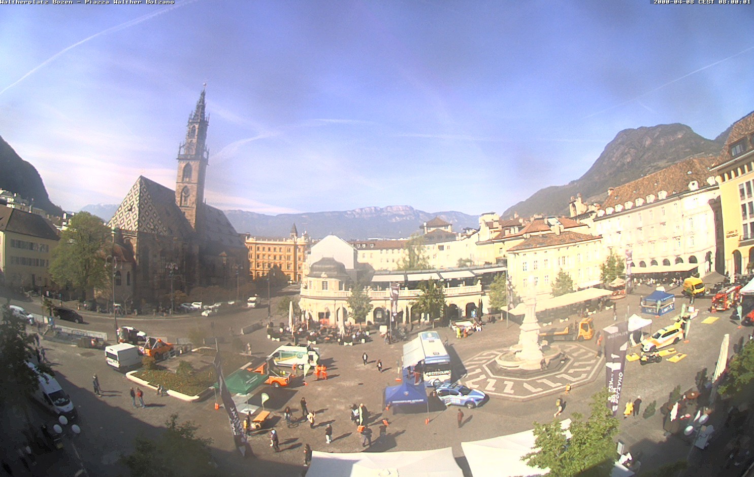 Archiv Foto Webcam Waltherplatz Bozen