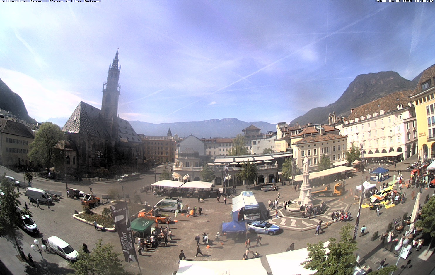 Archiv Foto Webcam Waltherplatz Bozen