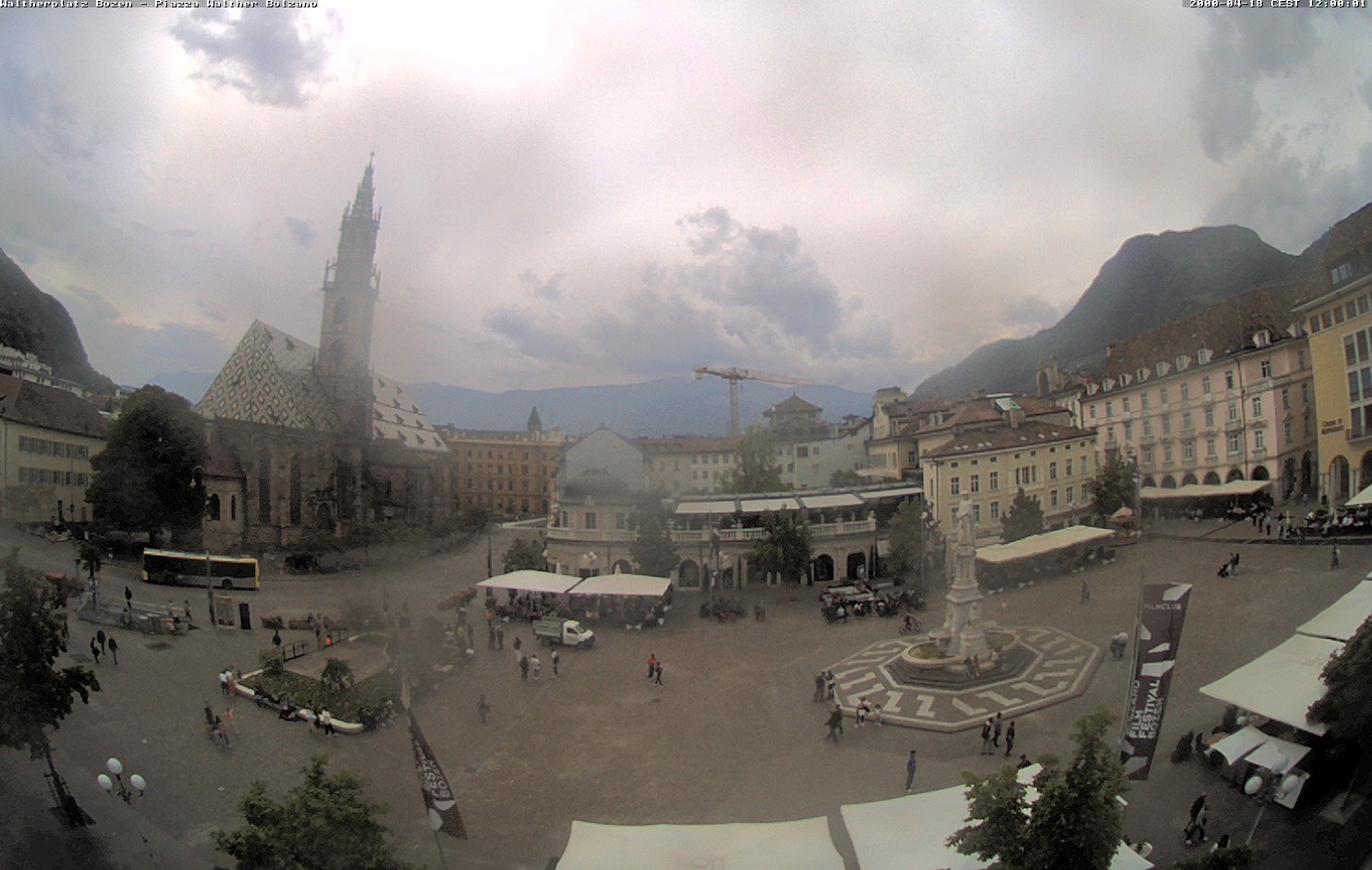 Archived image Bozen: Waltherplatz Webcam