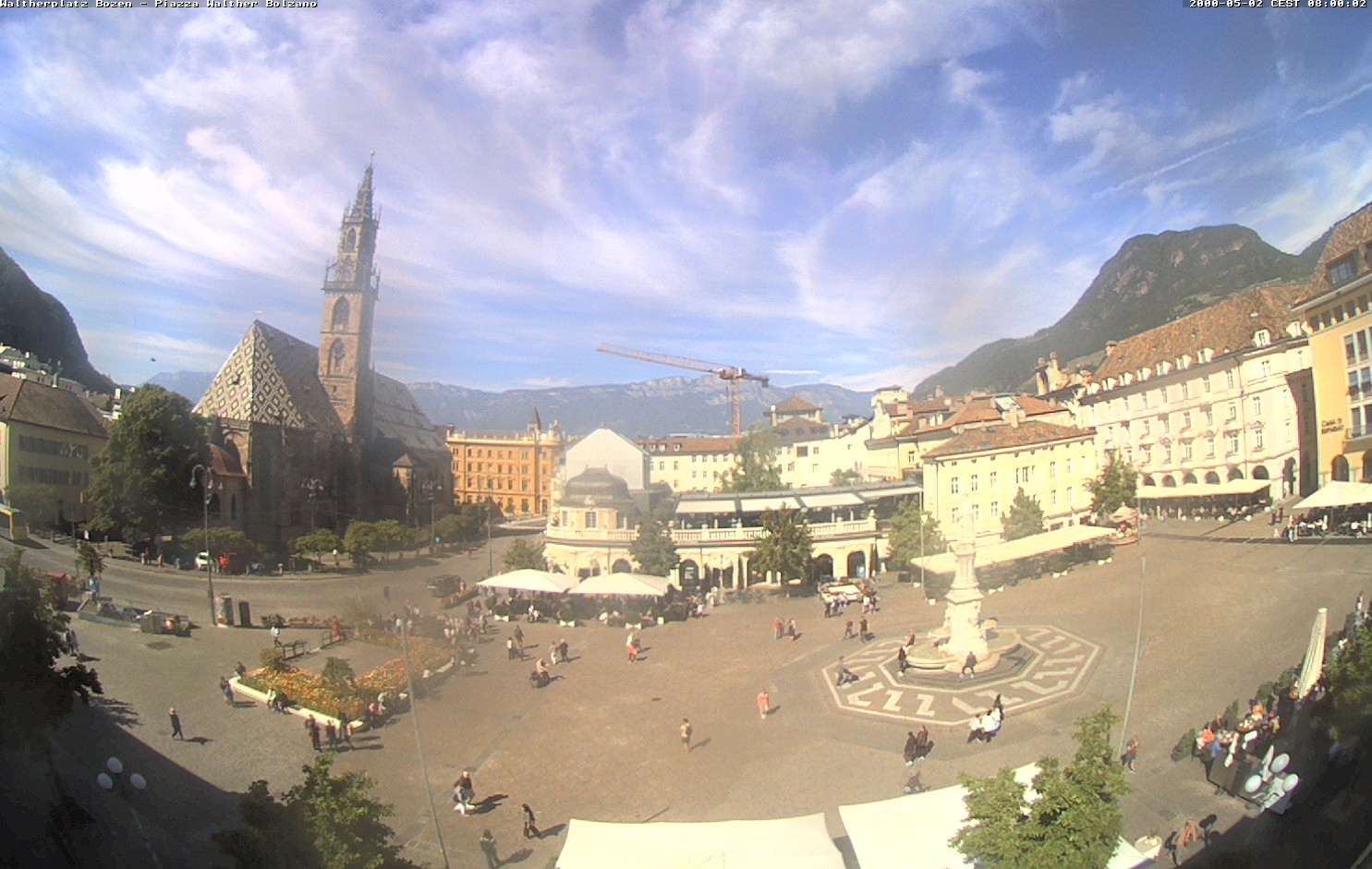 Archiv Foto Webcam Waltherplatz Bozen