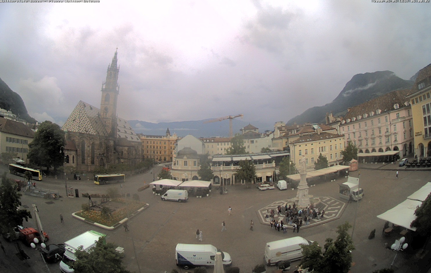 Archiv Foto Webcam Waltherplatz Bozen