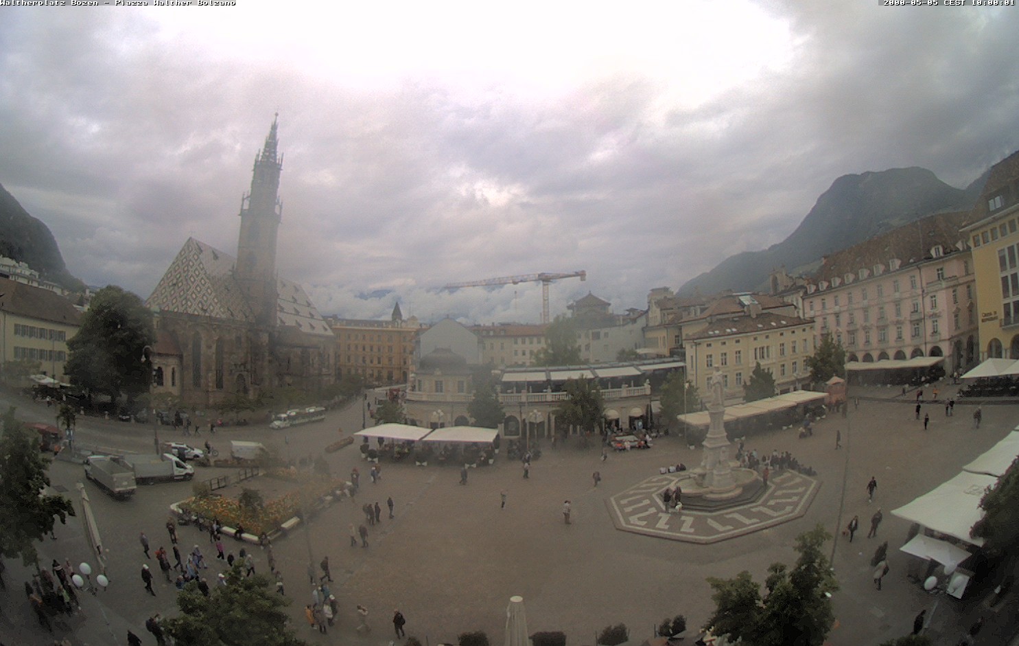 Archiv Foto Webcam Waltherplatz Bozen