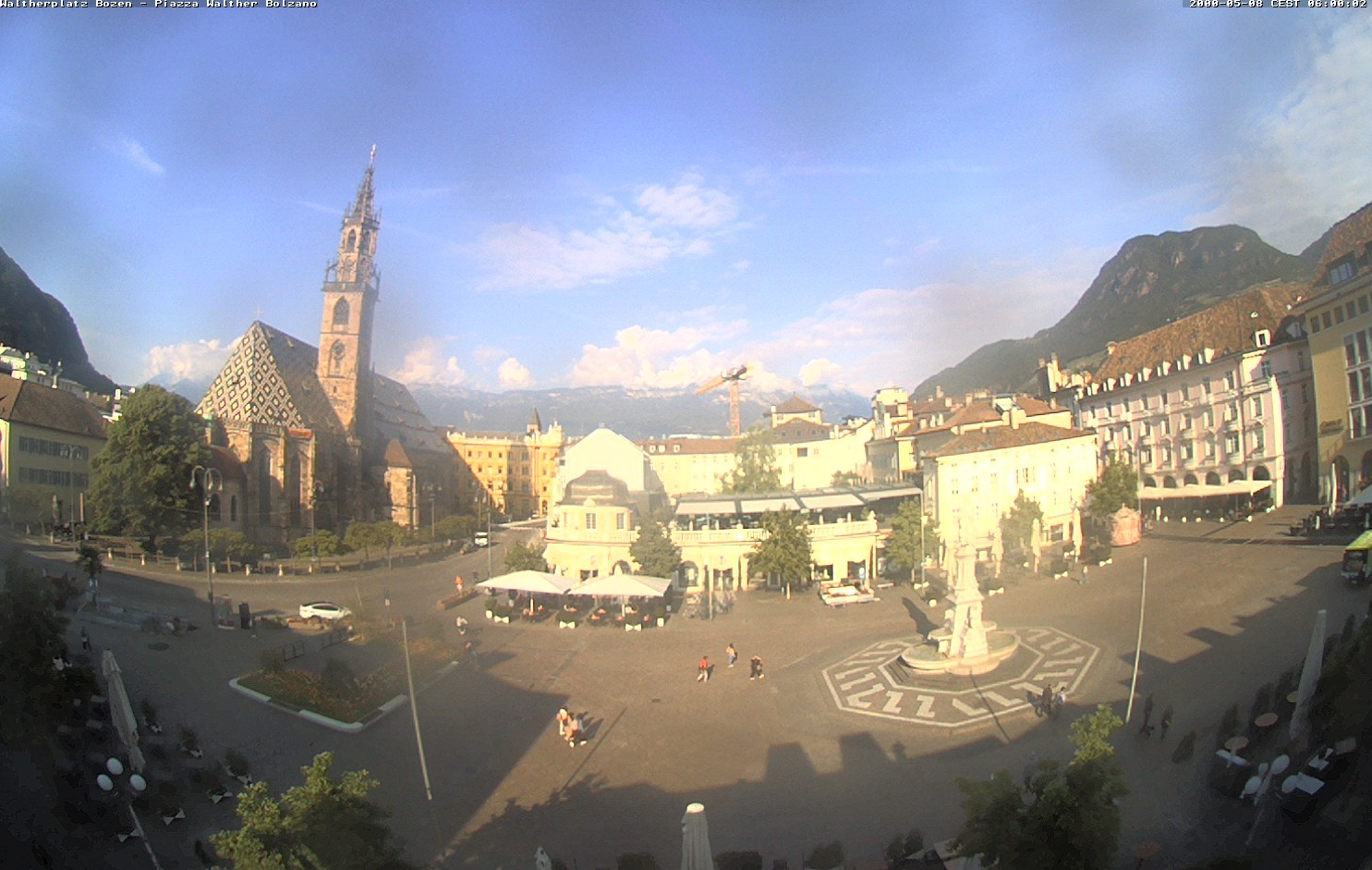 Archiv Foto Webcam Waltherplatz Bozen