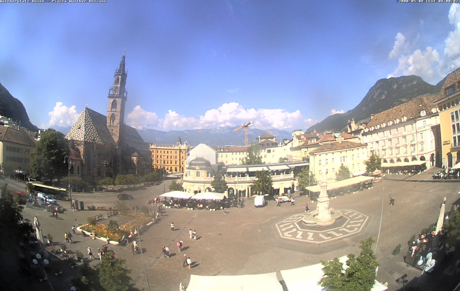 Archiv Foto Webcam Waltherplatz Bozen